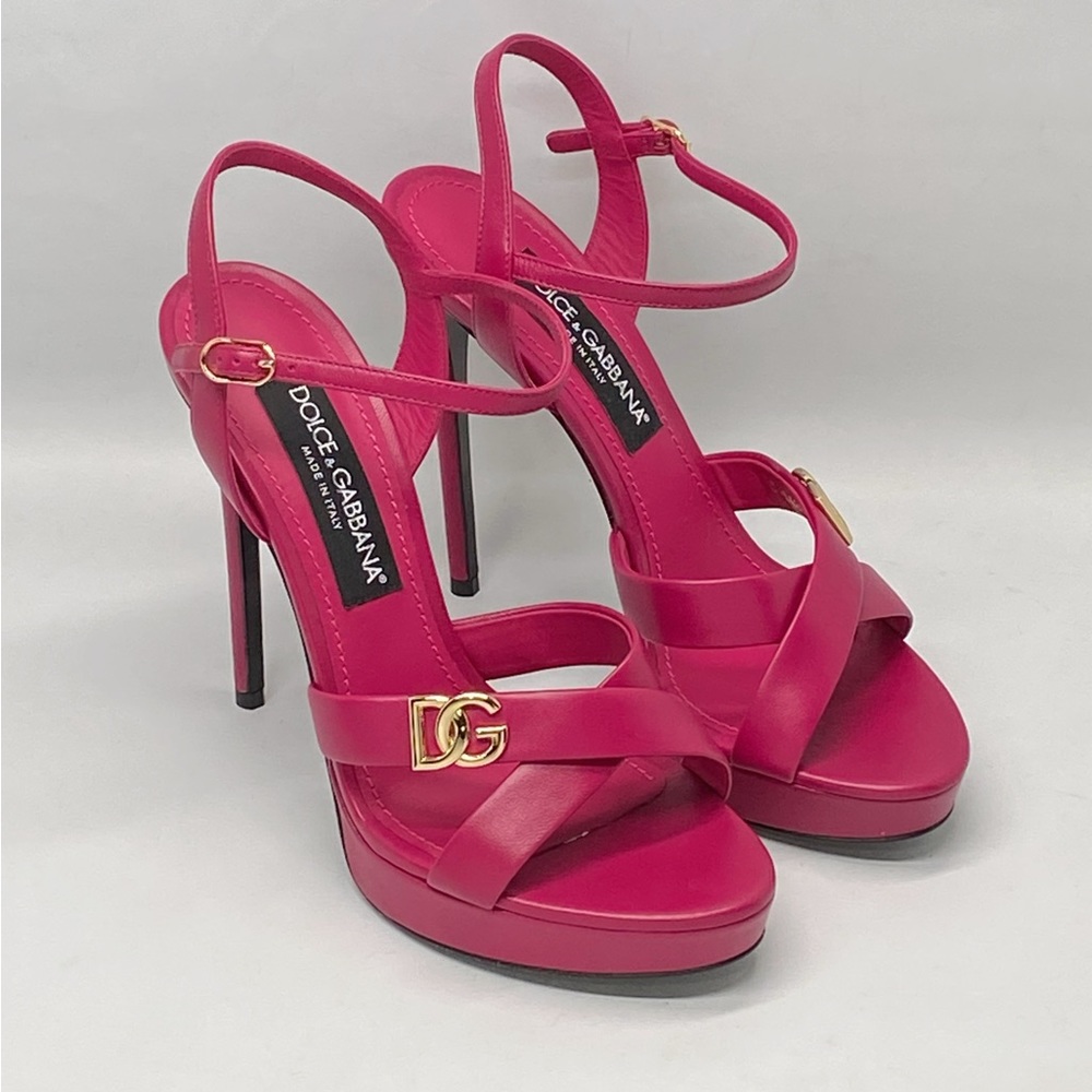 Dolce&Gabbana Platform Leather Sandals - Picture 3 of 13
